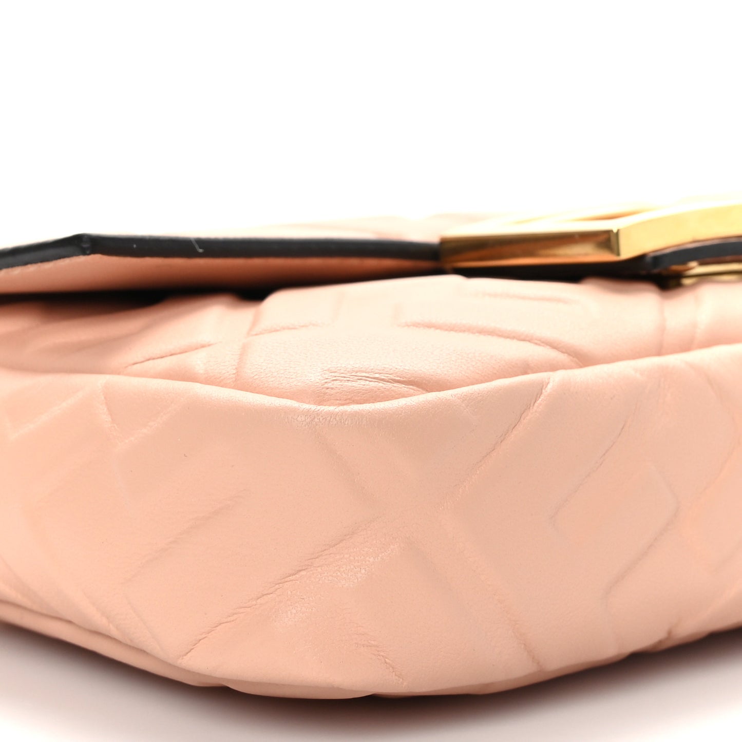Nappa FF 1974 Embossed Mini Baguette Light Rose