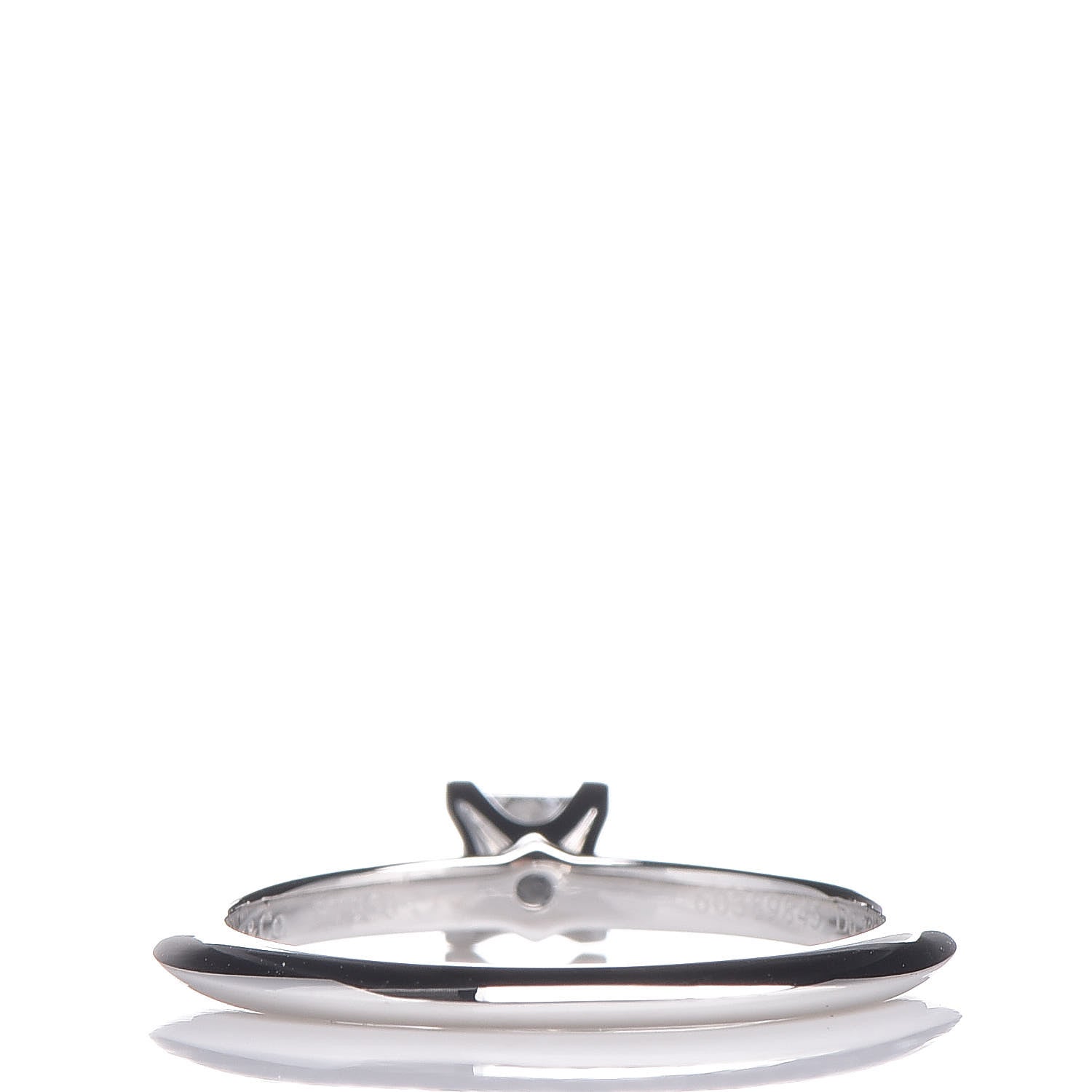 Tiffany Platinum Diamond .32ct Princess Cut Engagement Ring 55 7.5 4 of 6