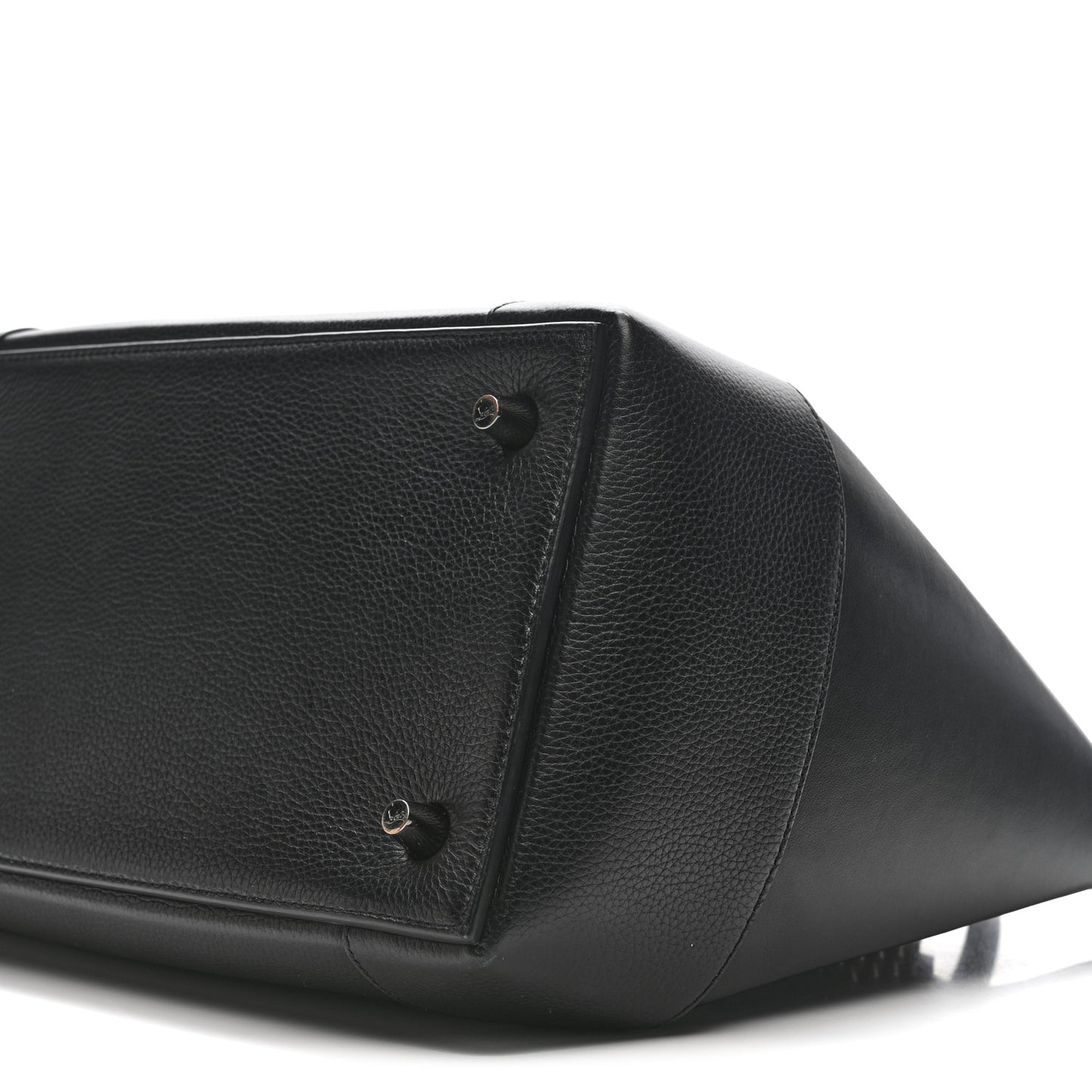 Grained Calfskin Spike Large Eloise Tote Black