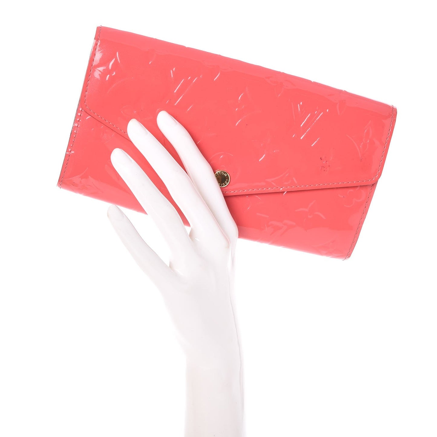 Vernis Sarah Wallet NM Rose Litchi
