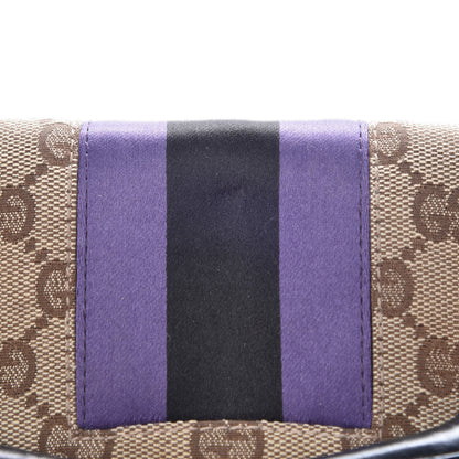 Gucci Tom Ford Monogram Horsebit Web Clutch Purple 10 of 13
