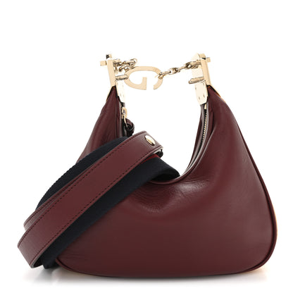 Gucci Aria Calfskin Web Small Attache Shoulder Bag Rosso Ancora 1 of 10