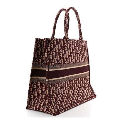 Christian Dior Oblique Large Book Tote Burgundy Multicolor 3 of 11