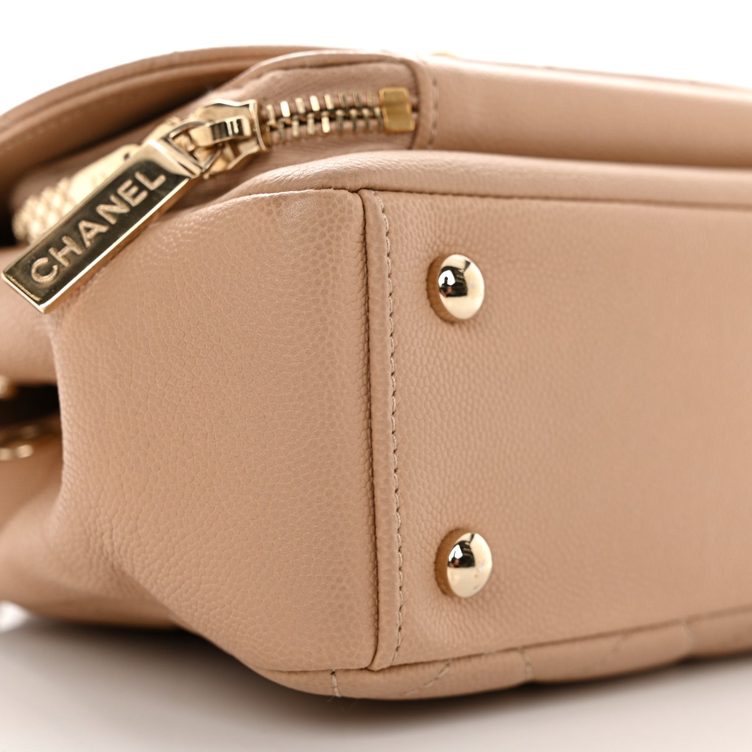 Chanel Caviar Quilted Small Business Affinity Flap Beige 9 of 10