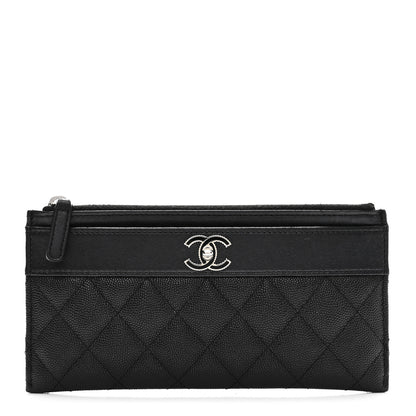 Chanel Caviar Quilted Mademoiselle Vintage Zip Pouch Black 1 of 8