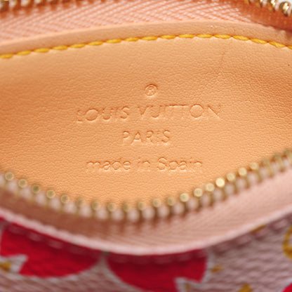 Louis Vuitton Monogram Cherry Blossom Key Pouch Red 6 of 7