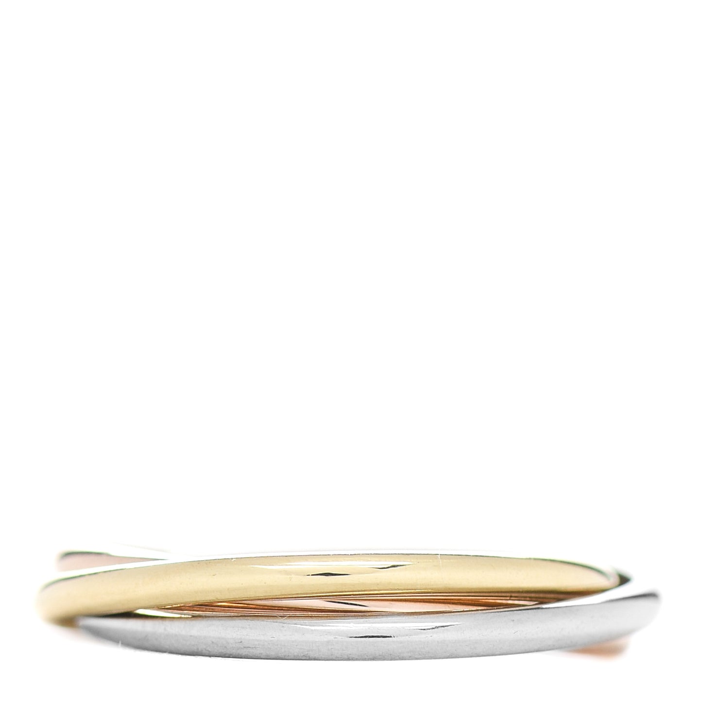 18K Pink Yellow White Gold Extra Small Trinity Ring 49 4.75