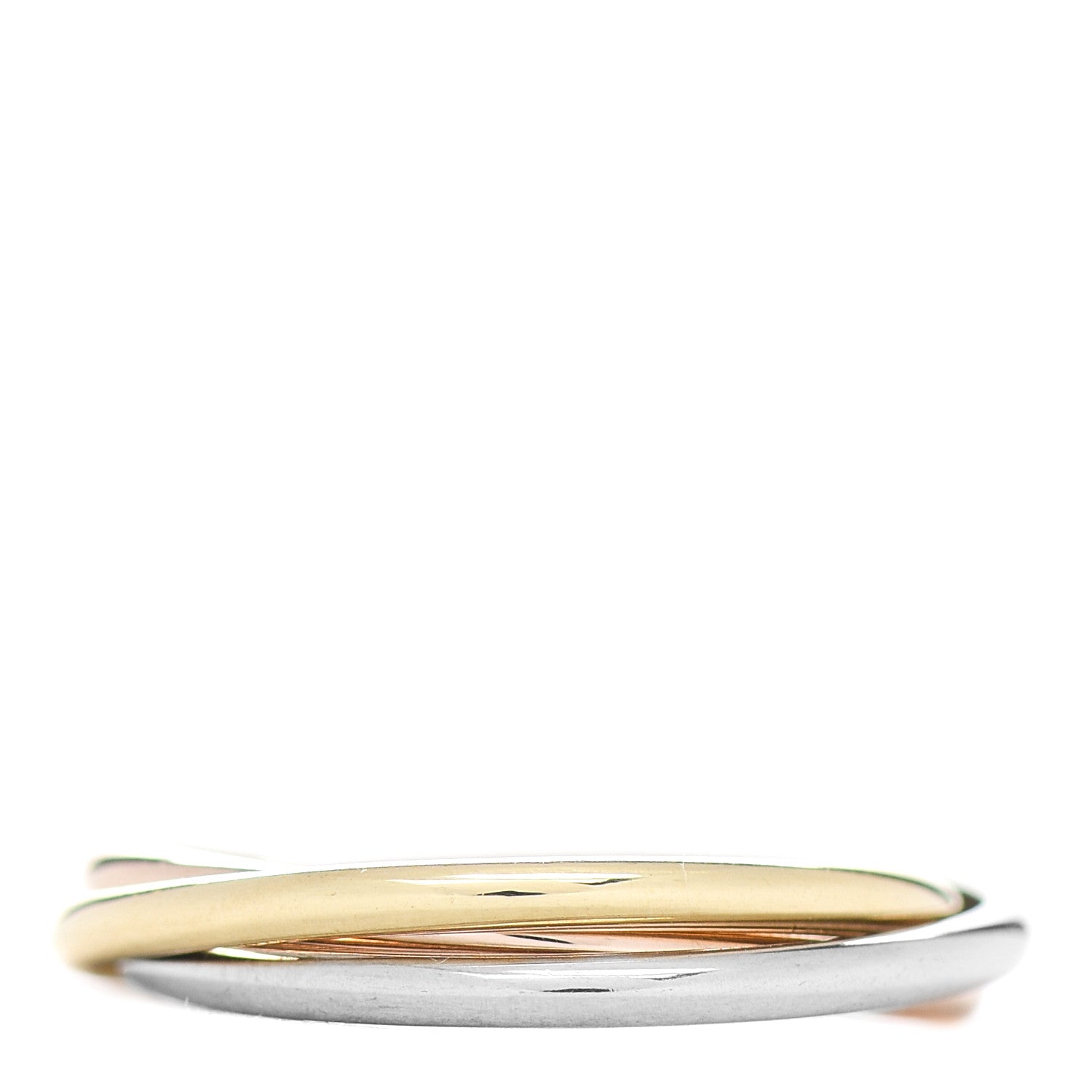 Cartier 18K Pink Yellow White Gold Extra Small Trinity Ring 49 4.75 2 of 3