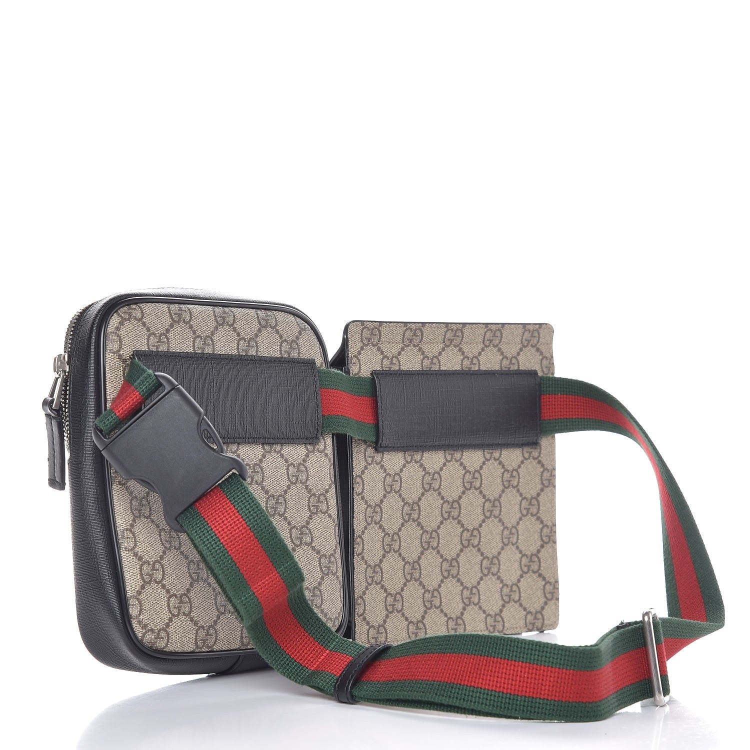 Gucci GG Supreme Monogram Web Belt Bag Black 3 of 10