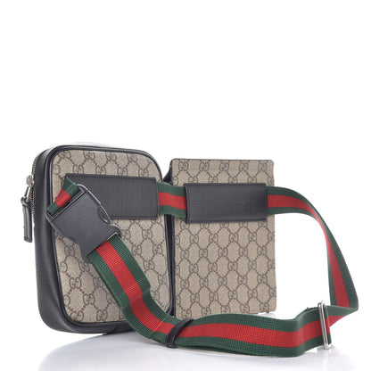 Gucci GG Supreme Monogram Web Belt Bag Black 3 of 10
