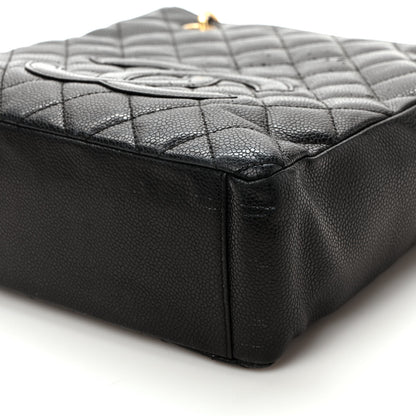 Chanel Caviar Quilted Petit Shopping Tote PST Black 6 of 9