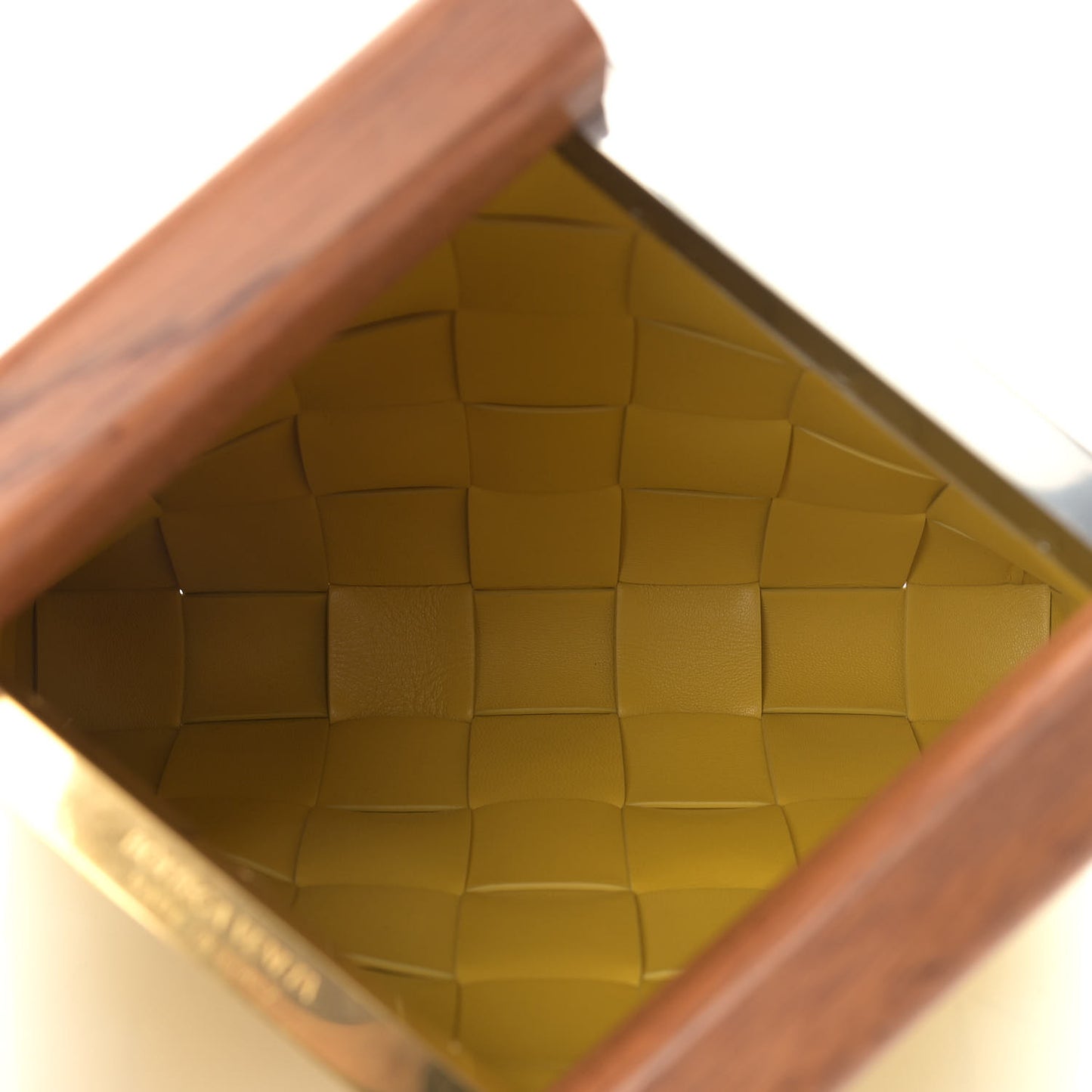 Nappa Intrecciato The Snap Clutch Acorn Gold