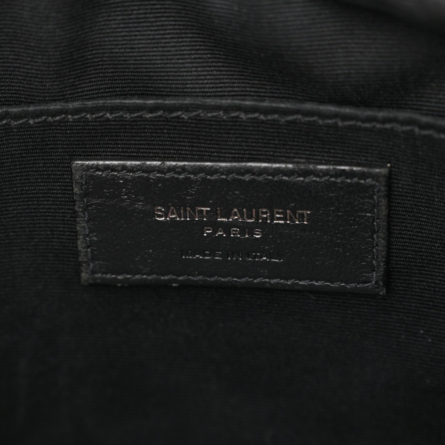 Saint Laurent Calfskin Matelasse Monogram Monochrome Lou Camera Bag Black 6 of 19