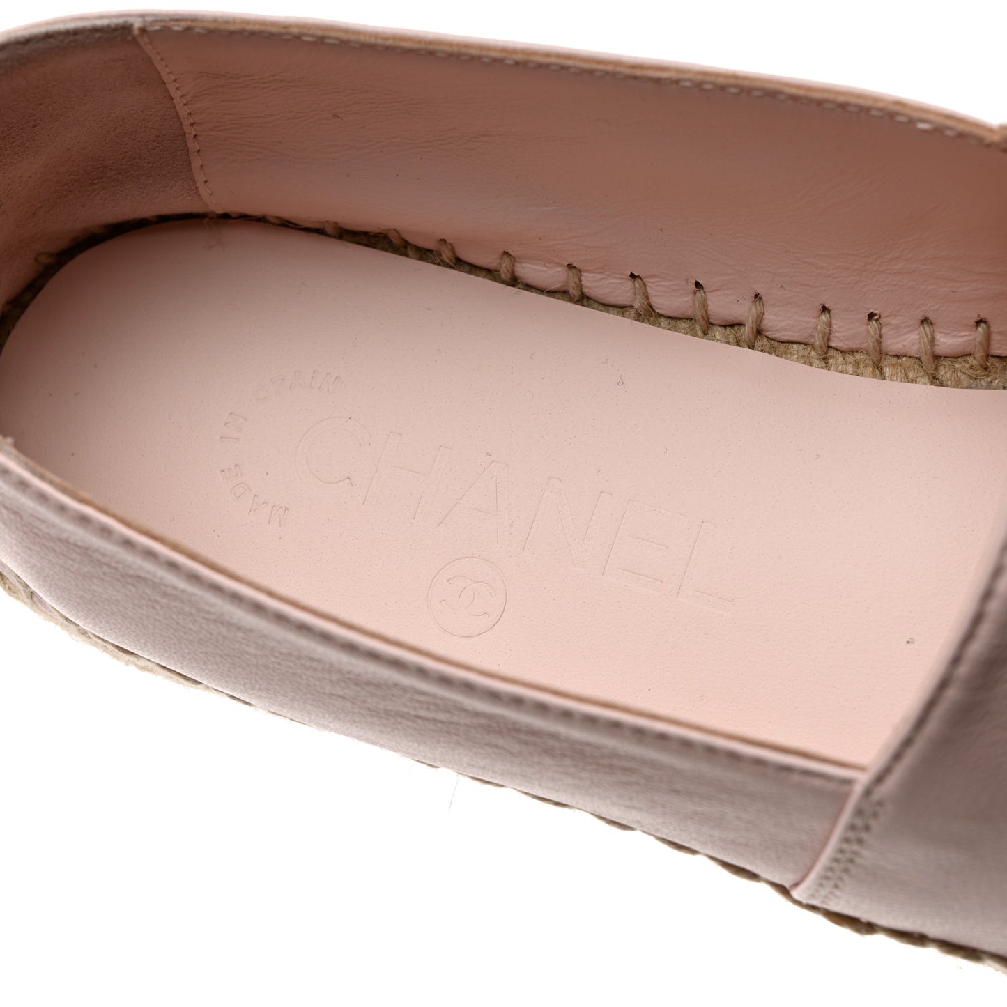 Lambskin CC Espadrilles 39 Light Pink