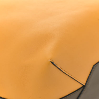 Celine Shiny Smooth Calfskin Twisted Cabas Yellow Khaki 10 of 19