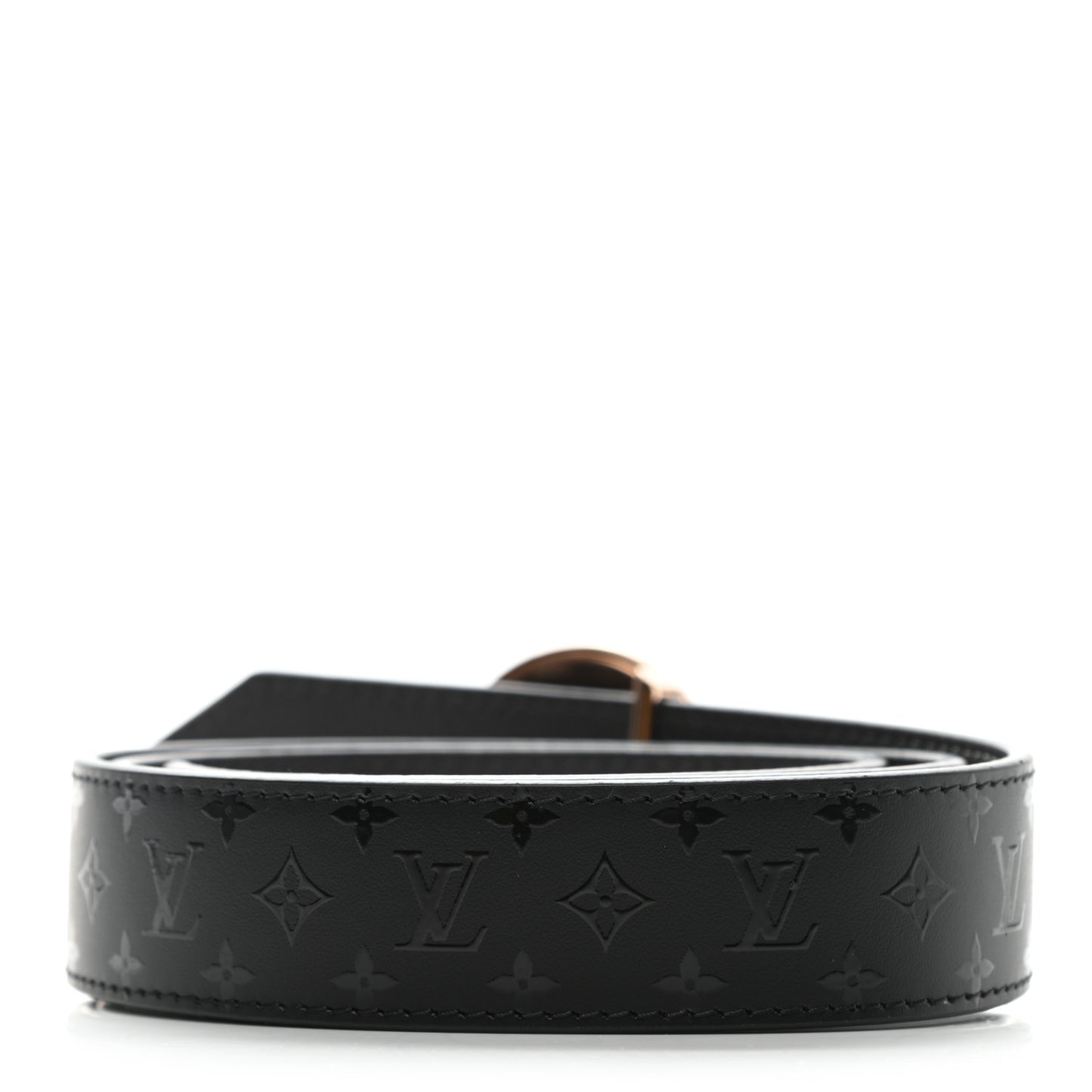 Monogram 20mm LV Circle Reversible Belt 75 30 Black Grey