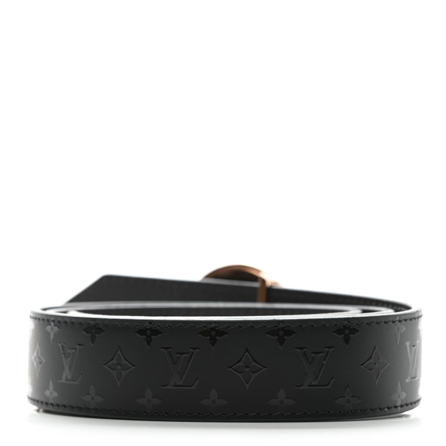 Louis Vuitton Monogram 20mm LV Circle Reversible Belt 75 30 Black Grey 2 of 5