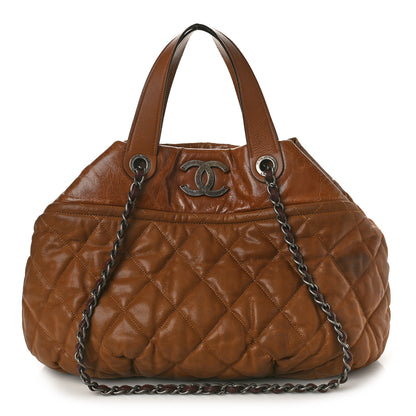 Chanel Iridescent Calfskin Large In The Mix Tote Light Brown 1 of 19