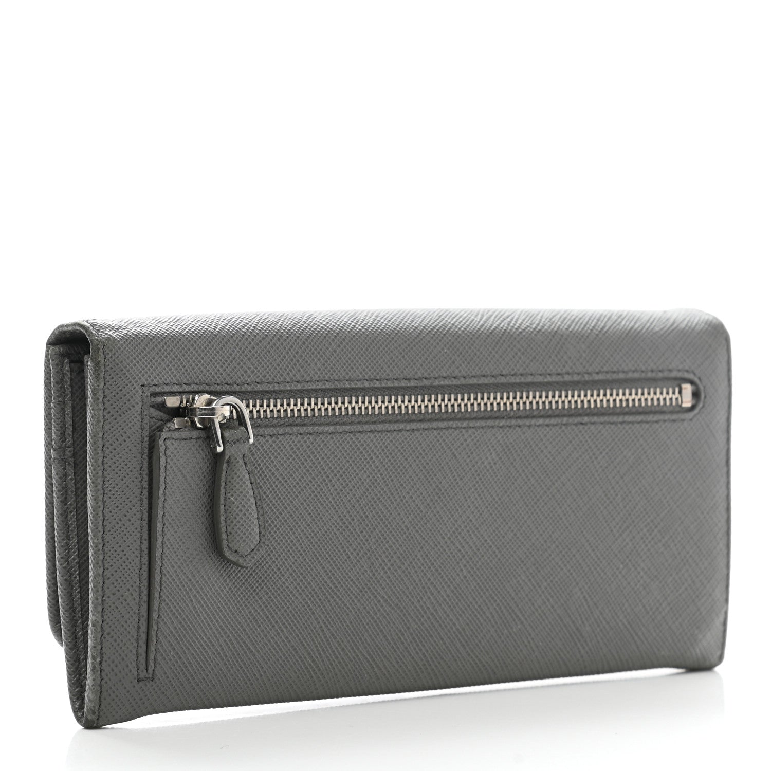 Prada Saffiano Metal Continental Flap Wallet Marmo 4 of 10
