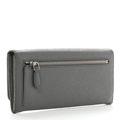 Prada Saffiano Metal Continental Flap Wallet Marmo 4 of 10