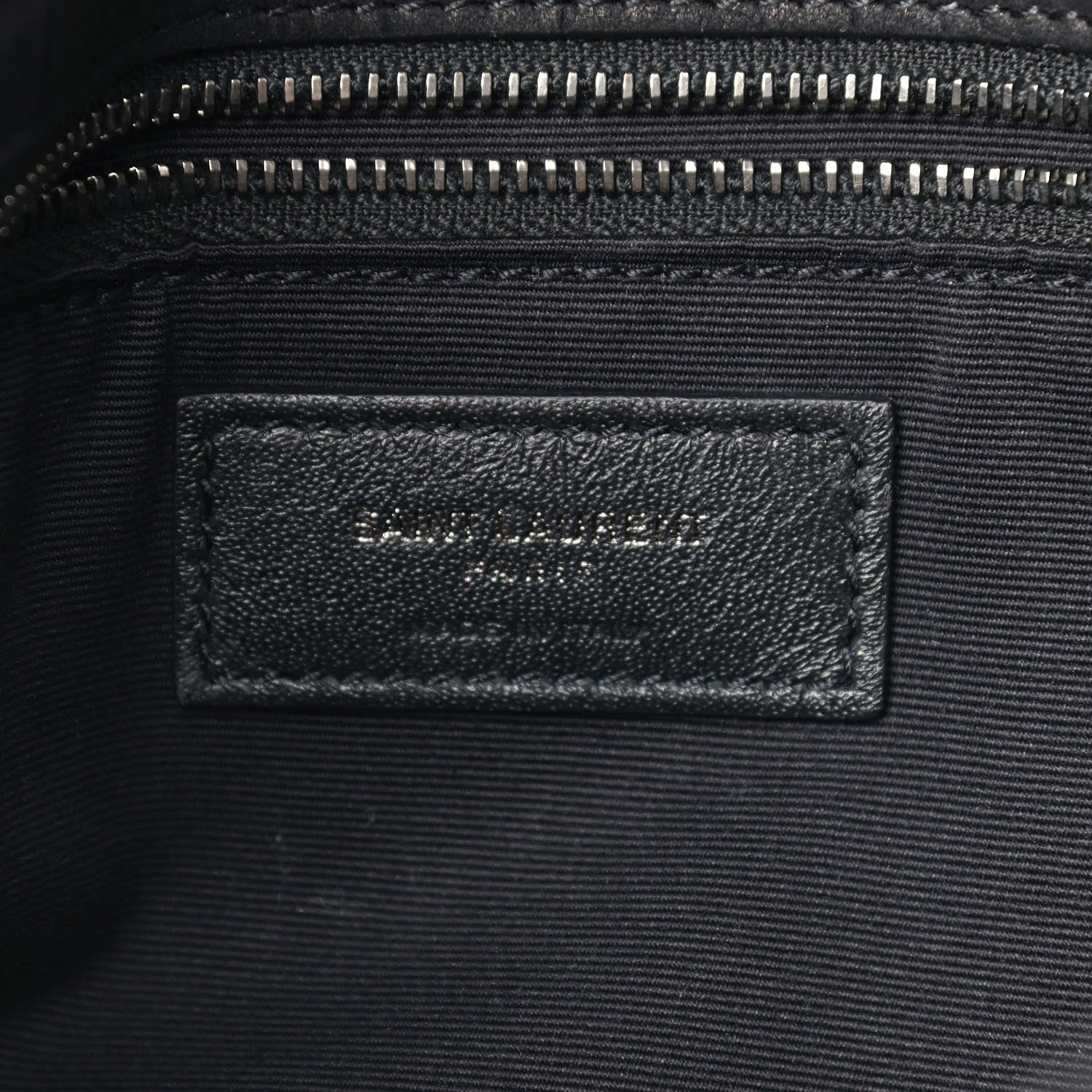 Saint Laurent Nubuck Crocodile Embossed Monogram Medium Niki Chain Satchel Black 6 of 10