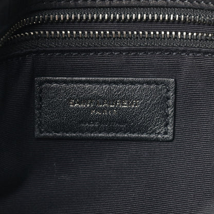 Saint Laurent Nubuck Crocodile Embossed Monogram Medium Niki Chain Satchel Black 6 of 10