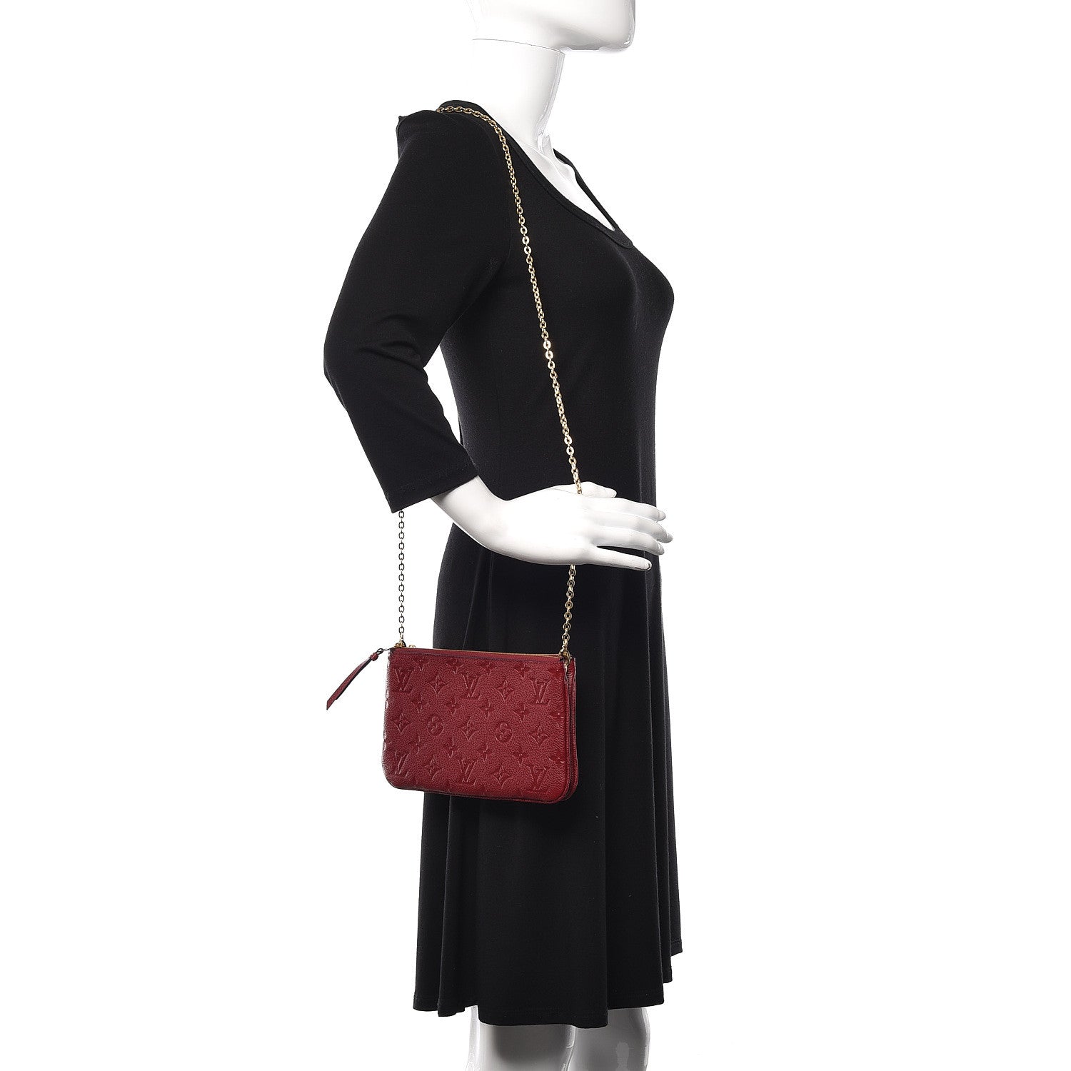 Louis Vuitton Empreinte Double Zip Pochette Cherry Berry 2 of 11