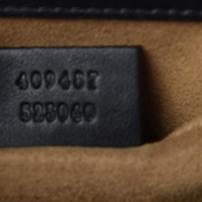 Gucci GG Supreme Monogram Calfskin Small Padlock Shoulder Bag Beige Black Cuir 7 of 10