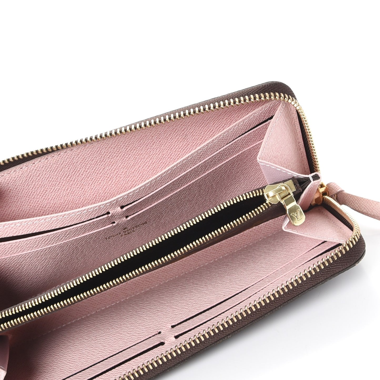 Monogram Clemence Wallet Rose Ballerine