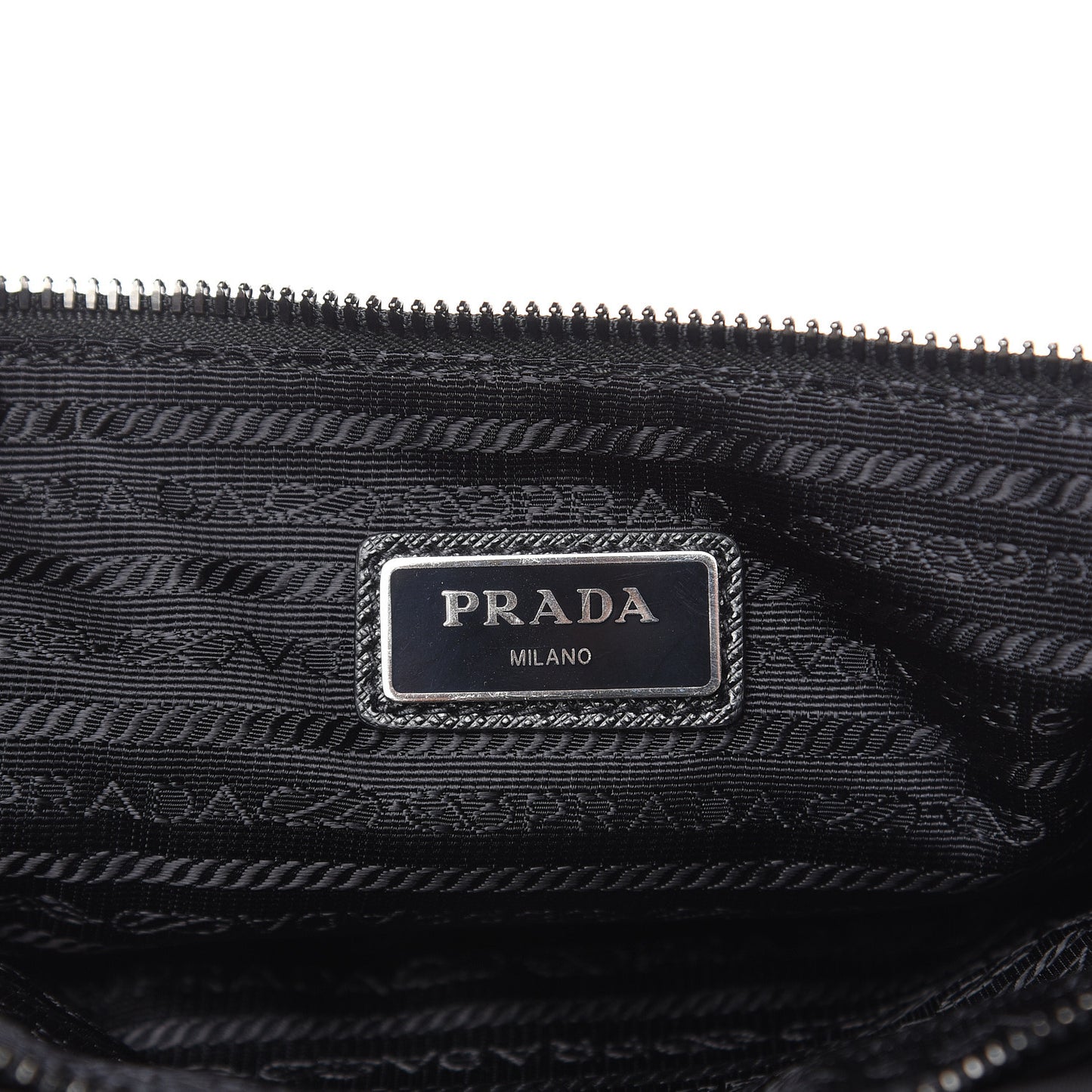 Tessuto Nylon Saffiano Marsupio Triple Pocket Belt Bag Black