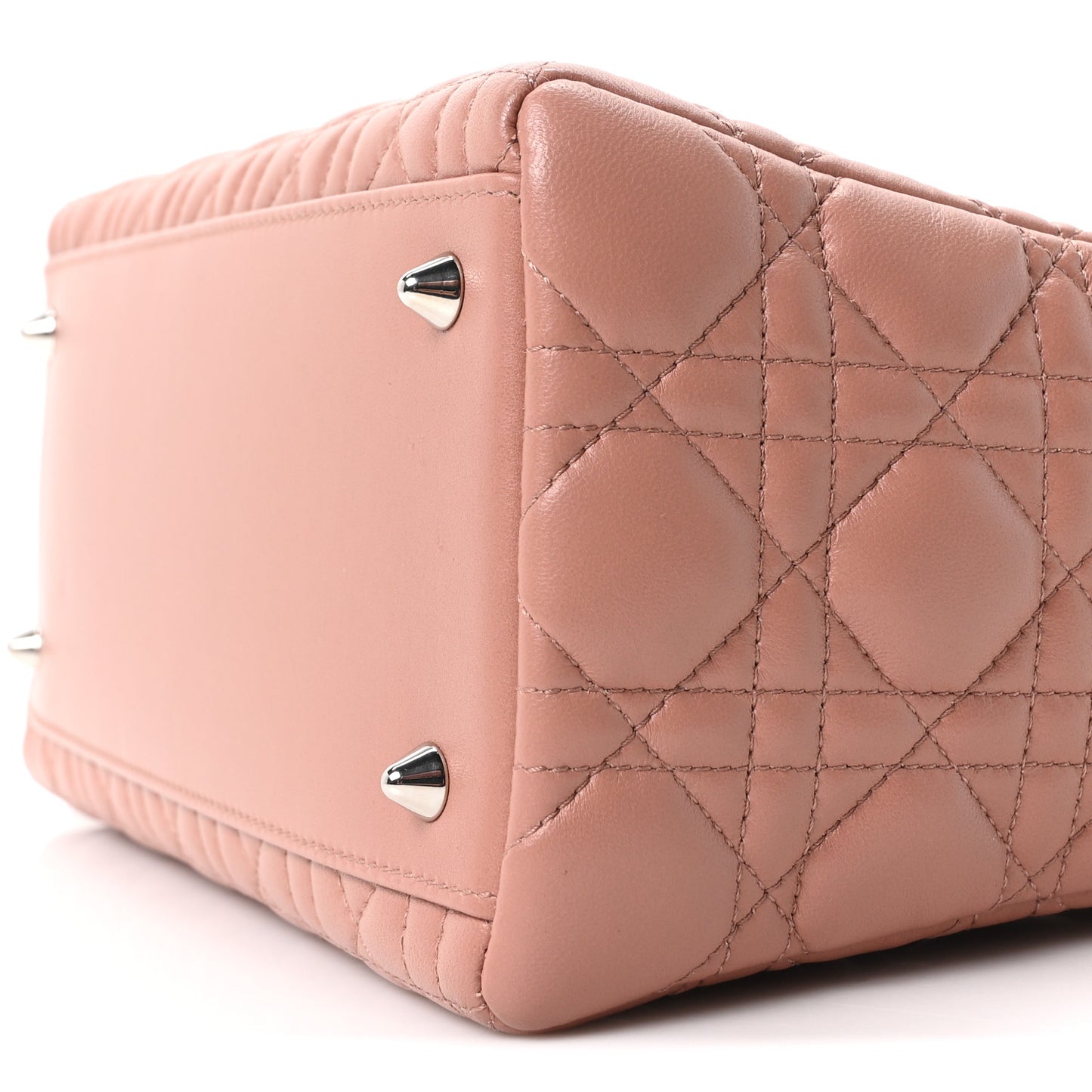 Lambskin Cannage Medium Lady Dior Bois de Rose