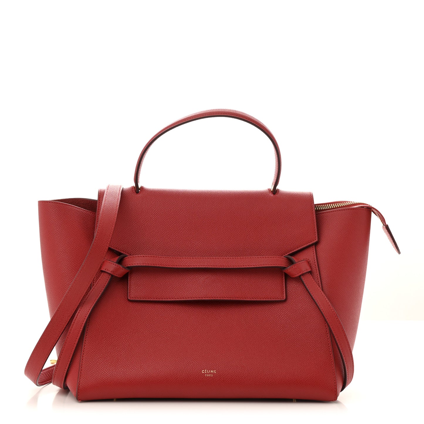 Grained Calfskin Mini Belt Bag Coquelicot