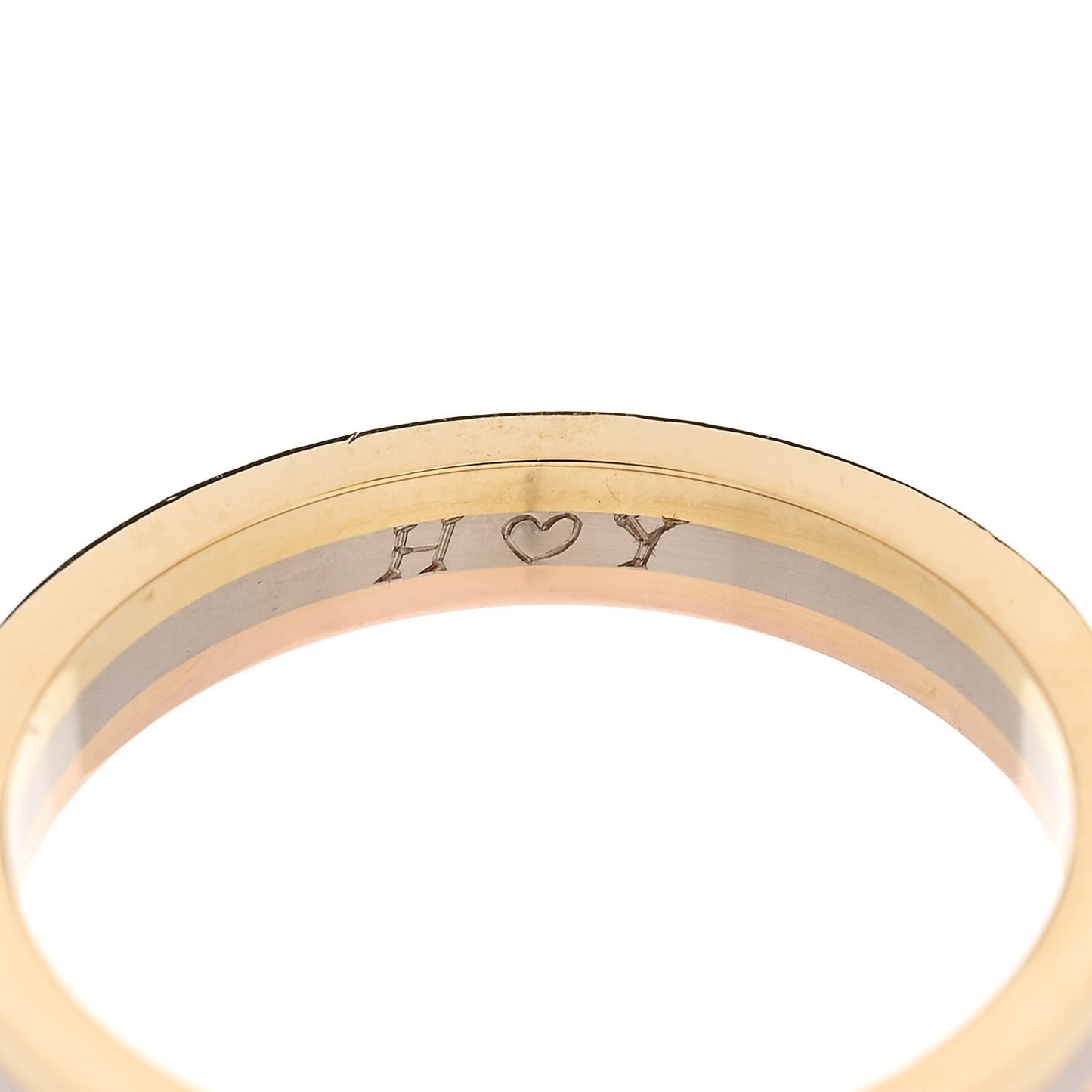 18K Pink White Yellow Gold 3.5mm Vendome Louis Cartier Wedding Band Ring 57 8