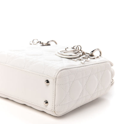Christian Dior Lambskin Cannage Mini Lady Dior White 7 of 12