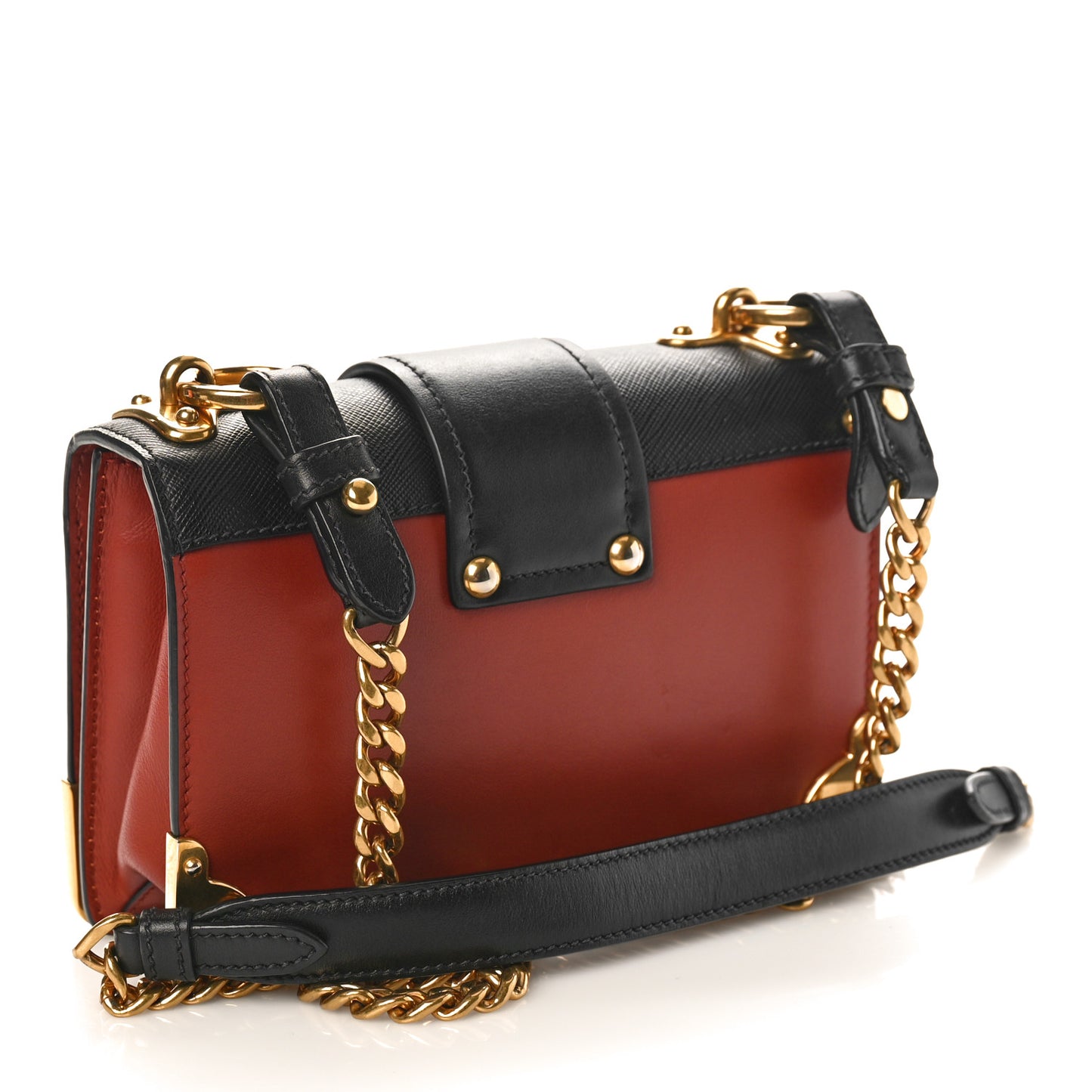 City Calf Saffiano Cahier Bag Cotto Black