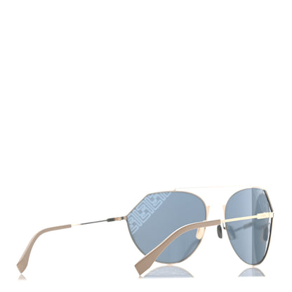 Fendi Metal Eyeline Aviator Sunglasses Gold FF M0074/S 4 of 7