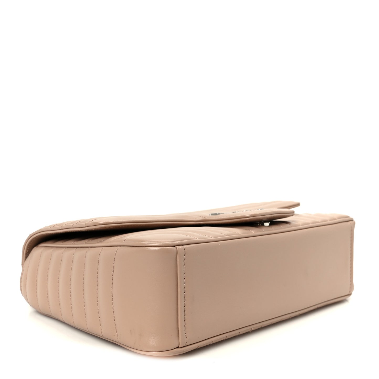 Soft Calfskin Impunture Diagramme Medium Chain Flap Shoulder Bag Cipria