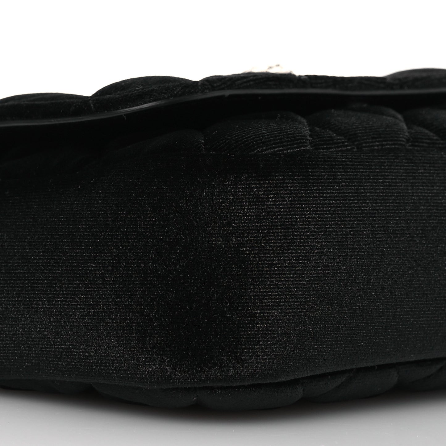 Velvet Quilted Icon Crossbody Bag Black