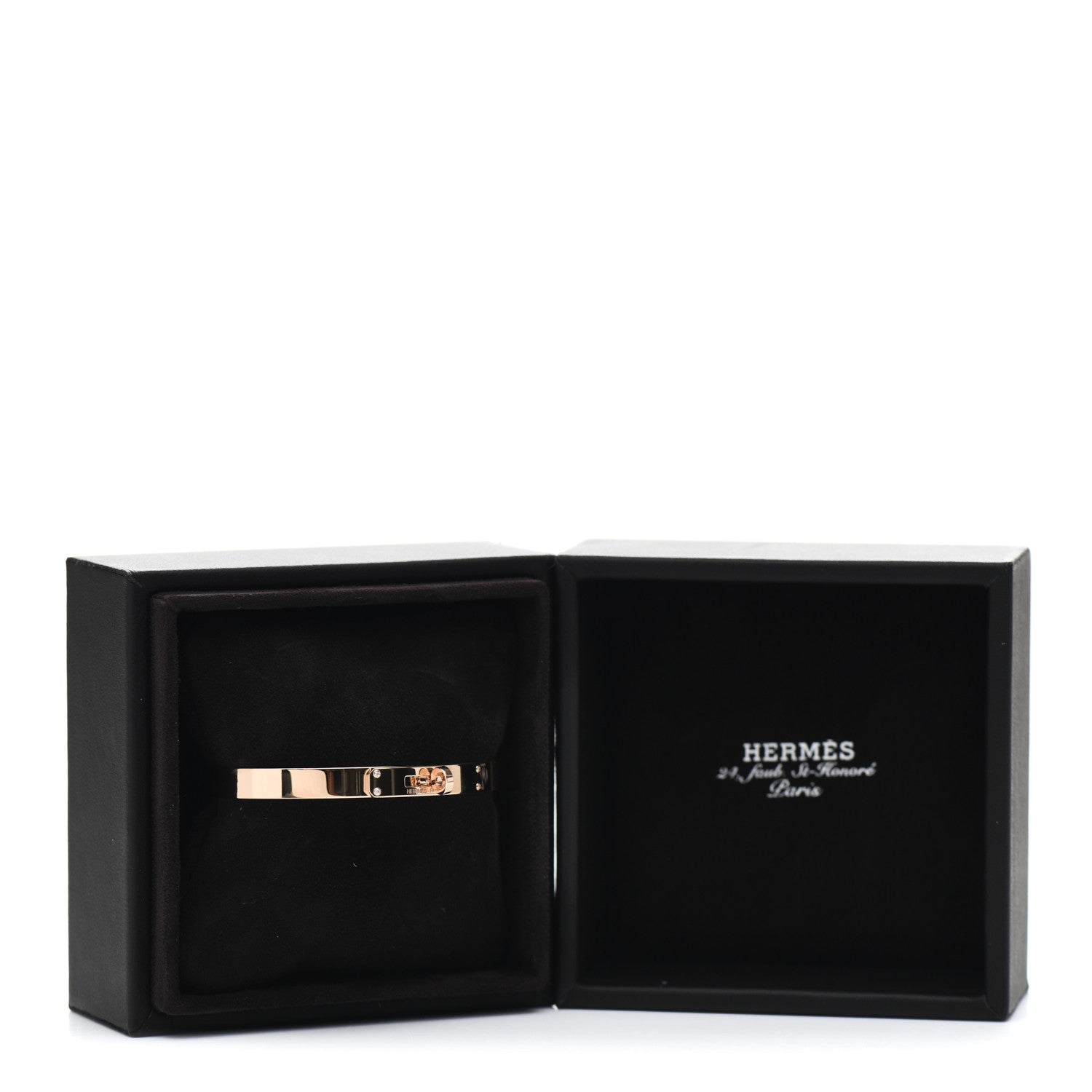 Hermes 18K Rose Gold Diamond PM Kelly Bracelet SH 4 of 4