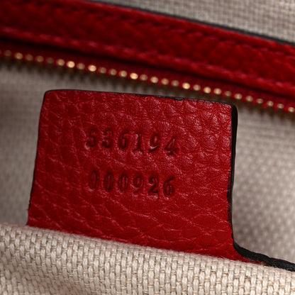 Gucci Pebbled Calfskin Large Soho Hobo Tabasco Red 7 of 9