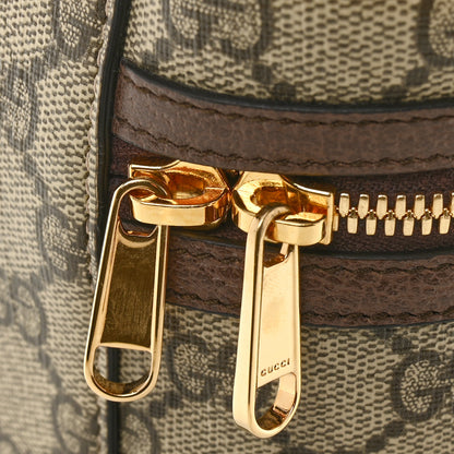 Gucci GG Supreme Monogram Textured Calfskin Web Ophidia Vanity Cosmetic Case Beige Ebony New Acero 9 of 9