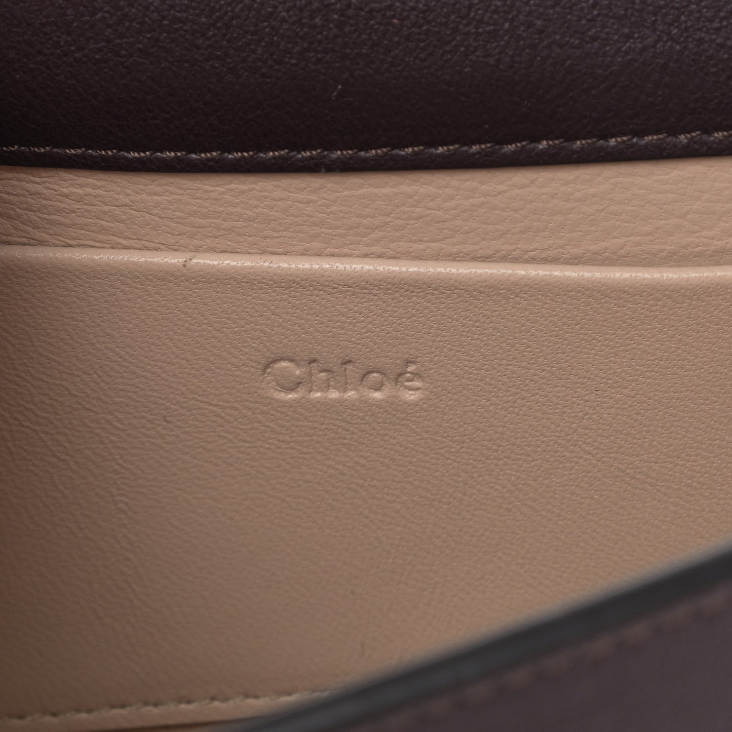 Calfskin Small Nile Bracelet Minaudiere Bag Carbon Brown