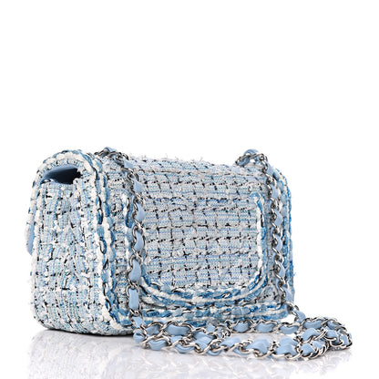 Chanel Tweed Braid Mini Flap Blue White Navy 3 of 11