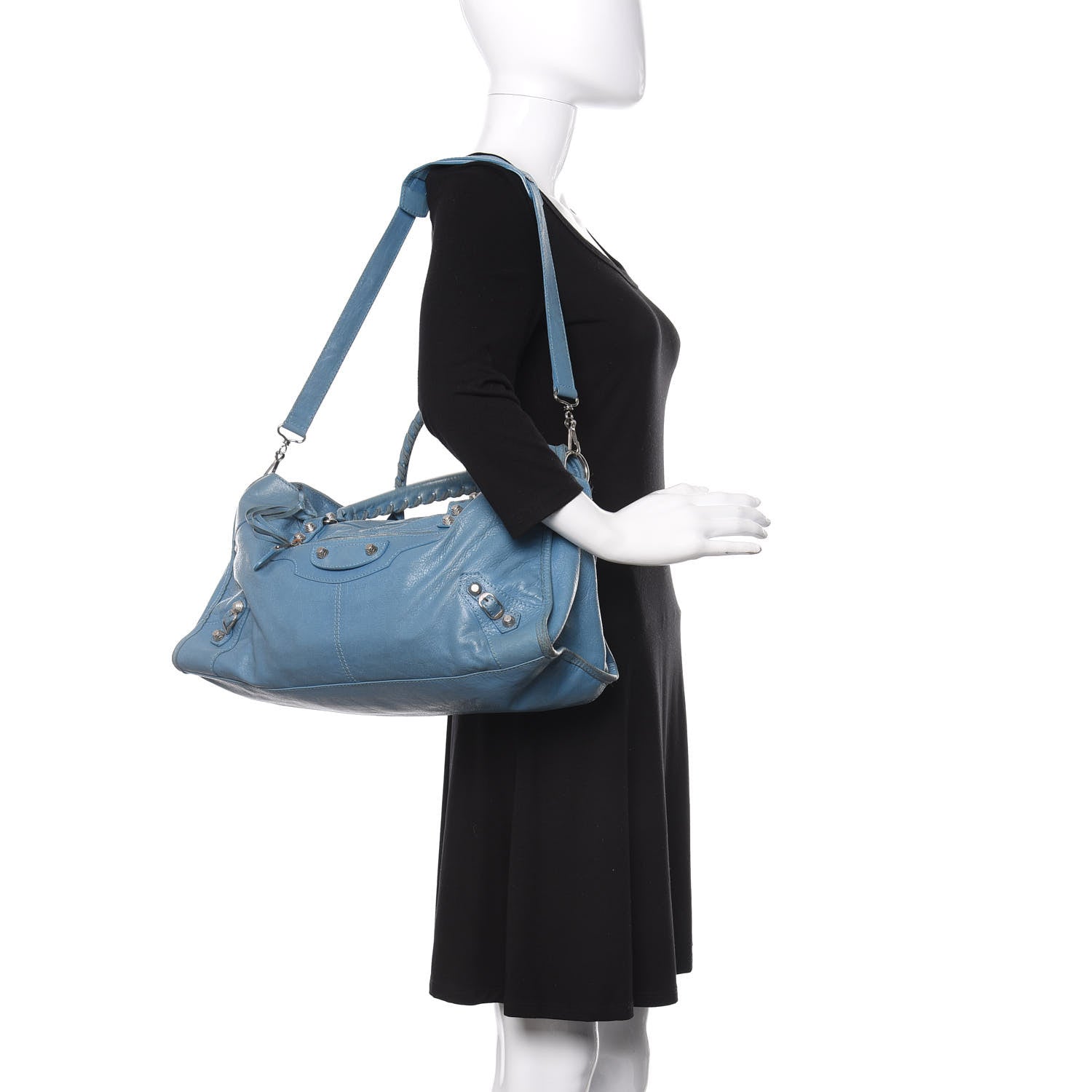 Balenciaga Agneau Giant 12 Silver Hardware Part Time Bleu Indigo 2 of 10