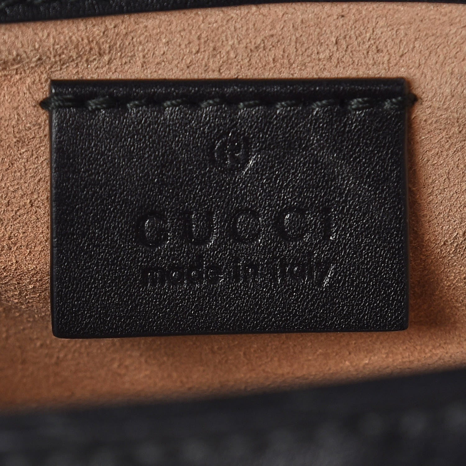 Gucci Calfskin Matelasse Super Mini GG Marmont Shoulder Bag Black 8 of 10