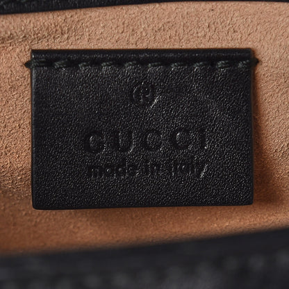Gucci Calfskin Matelasse Super Mini GG Marmont Shoulder Bag Black 8 of 10