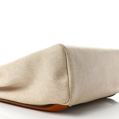 Hermes Toile Vache Calfskin Herbag 30 PM Backpack Natural 7 of 11