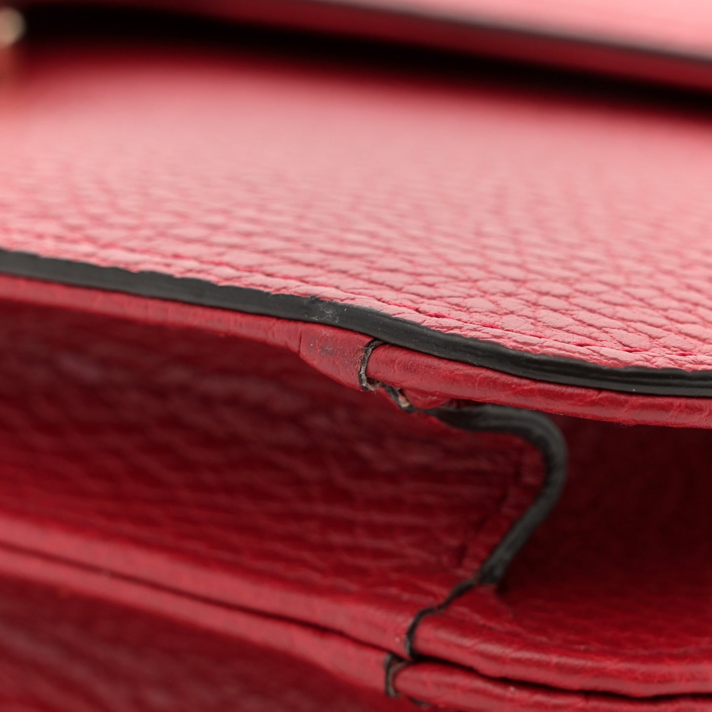 Dollar Calfskin Interlocking G Shoulder Bag Red