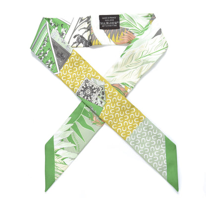 Hermes Silk Cheval Phoenix Twilly Vert Vif Ivory Arnica 1 of 4