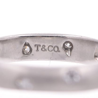 Tiffany Platinum Diamond 4mm Etoile Band Ring 57 8 5 of 6